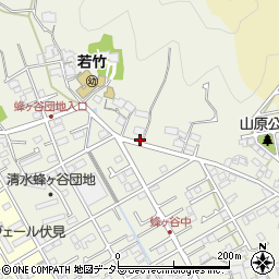 静岡県静岡市清水区蜂ヶ谷398周辺の地図