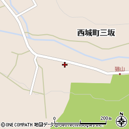 広島県庄原市西城町三坂574-1周辺の地図