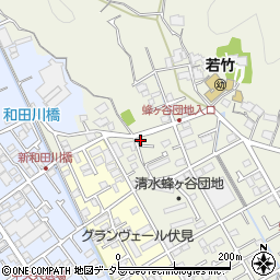 静岡県静岡市清水区蜂ヶ谷528周辺の地図