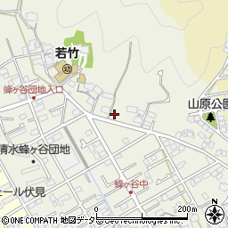 静岡県静岡市清水区蜂ヶ谷394周辺の地図