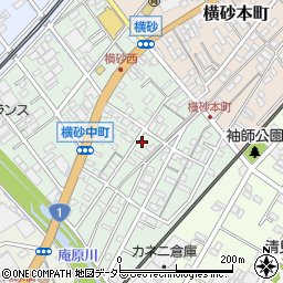静岡県静岡市清水区横砂中町周辺の地図