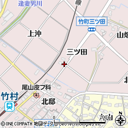 愛知県豊田市竹町三ツ田周辺の地図