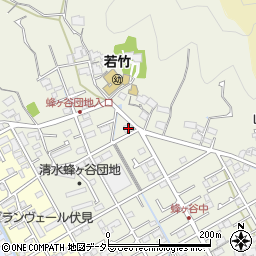 静岡県静岡市清水区蜂ヶ谷404周辺の地図