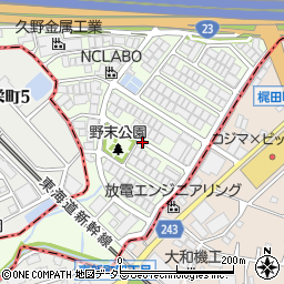 愛知県名古屋市緑区野末町周辺の地図