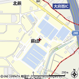 愛知県東海市名和町蕨山周辺の地図