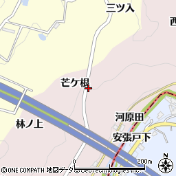 愛知県豊田市桂野町芒ケ根周辺の地図