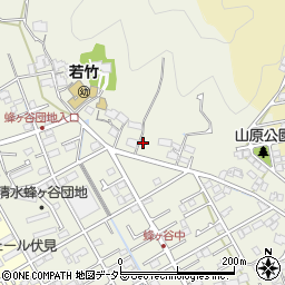 静岡県静岡市清水区蜂ヶ谷394-5周辺の地図