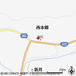 愛知県豊田市神殿町西本郷58周辺の地図