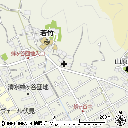 静岡県静岡市清水区蜂ヶ谷397周辺の地図