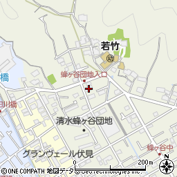 静岡県静岡市清水区蜂ヶ谷467-3周辺の地図