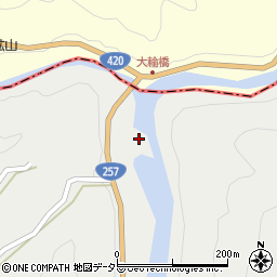 愛知県新城市愛郷奥林周辺の地図