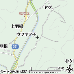 愛知県豊田市花沢町笹ケ田和周辺の地図