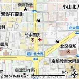 京都紫野御所田郵便局 ＡＴＭ周辺の地図