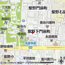京都府京都市北区紫野下門前町周辺の地図