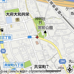 愛知県大府市共栄町周辺の地図