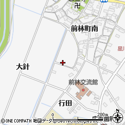 愛知県豊田市前林町東大針周辺の地図