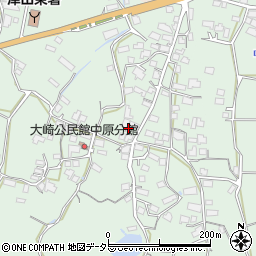岡山県津山市中原周辺の地図