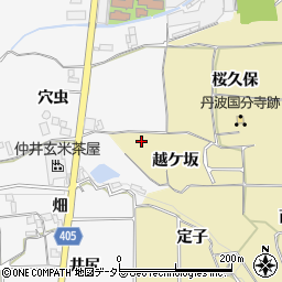 京都府亀岡市千歳町国分越ケ坂周辺の地図