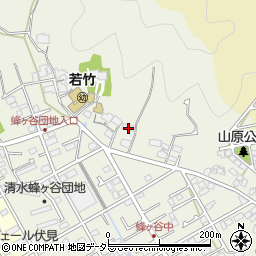 静岡県静岡市清水区蜂ヶ谷396周辺の地図