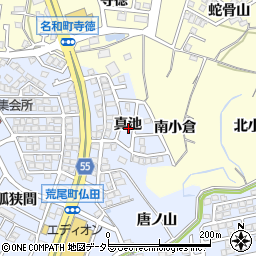 愛知県東海市荒尾町（真池）周辺の地図