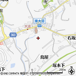 愛知県豊田市大沼町八沢周辺の地図