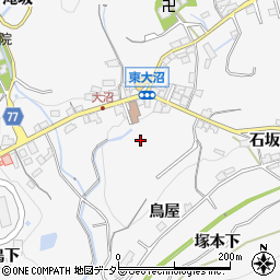 愛知県豊田市大沼町（八沢）周辺の地図