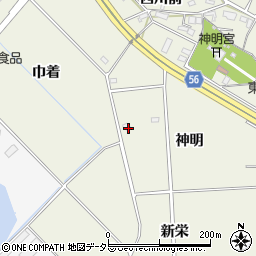 愛知県豊田市高岡町神明周辺の地図