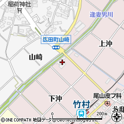 愛知県豊田市竹町（下沖）周辺の地図