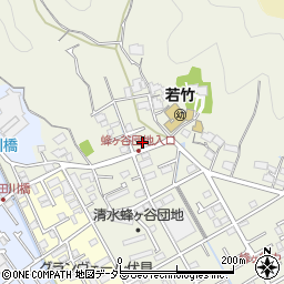 静岡県静岡市清水区蜂ヶ谷451-22周辺の地図