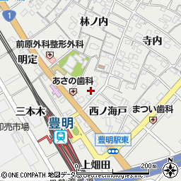愛知県豊明市阿野町西ノ海戸周辺の地図