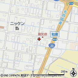 三重県桑名市和泉518周辺の地図