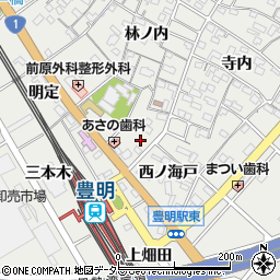 愛知県豊明市阿野町（西ノ海戸）周辺の地図