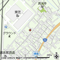 三重県朝日町（三重郡）縄生周辺の地図