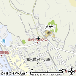 静岡県静岡市清水区蜂ヶ谷451-7周辺の地図