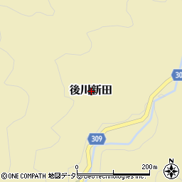 兵庫県丹波篠山市後川新田周辺の地図