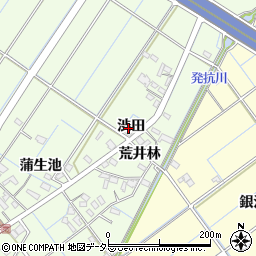 愛知県刈谷市西境町渋田周辺の地図