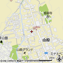 十字屋紙器山原工場周辺の地図