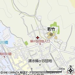 静岡県静岡市清水区蜂ヶ谷451-16周辺の地図