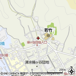 静岡県静岡市清水区蜂ヶ谷451-11周辺の地図