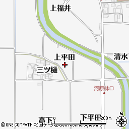 京都府亀岡市河原林町河原尻（上平田）周辺の地図
