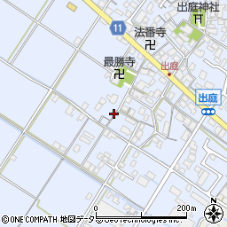滋賀県栗東市出庭周辺の地図