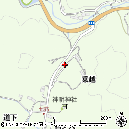 愛知県豊田市滝脇町乗越周辺の地図