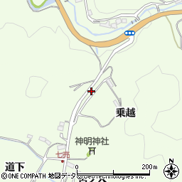 愛知県豊田市滝脇町（乗越）周辺の地図