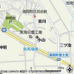愛知県豊田市高岡町小山周辺の地図