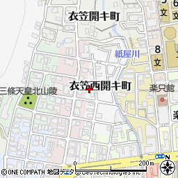 京都府京都市北区衣笠西開キ町7周辺の地図