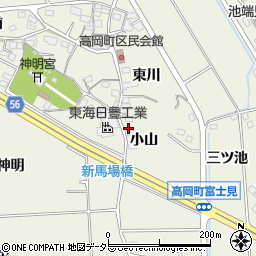 愛知県豊田市高岡町（小山）周辺の地図