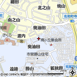 愛知県東海市荒尾町（奥油田）周辺の地図