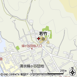静岡県静岡市清水区蜂ヶ谷445周辺の地図
