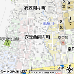 京都府京都市北区衣笠西開キ町19周辺の地図