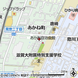 滋賀県大津市あかね町8-5周辺の地図